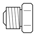 BOA technical drawing X7 male plug JIC