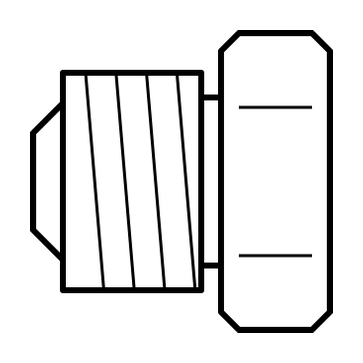BOA technical drawing X7 male plug JIC
