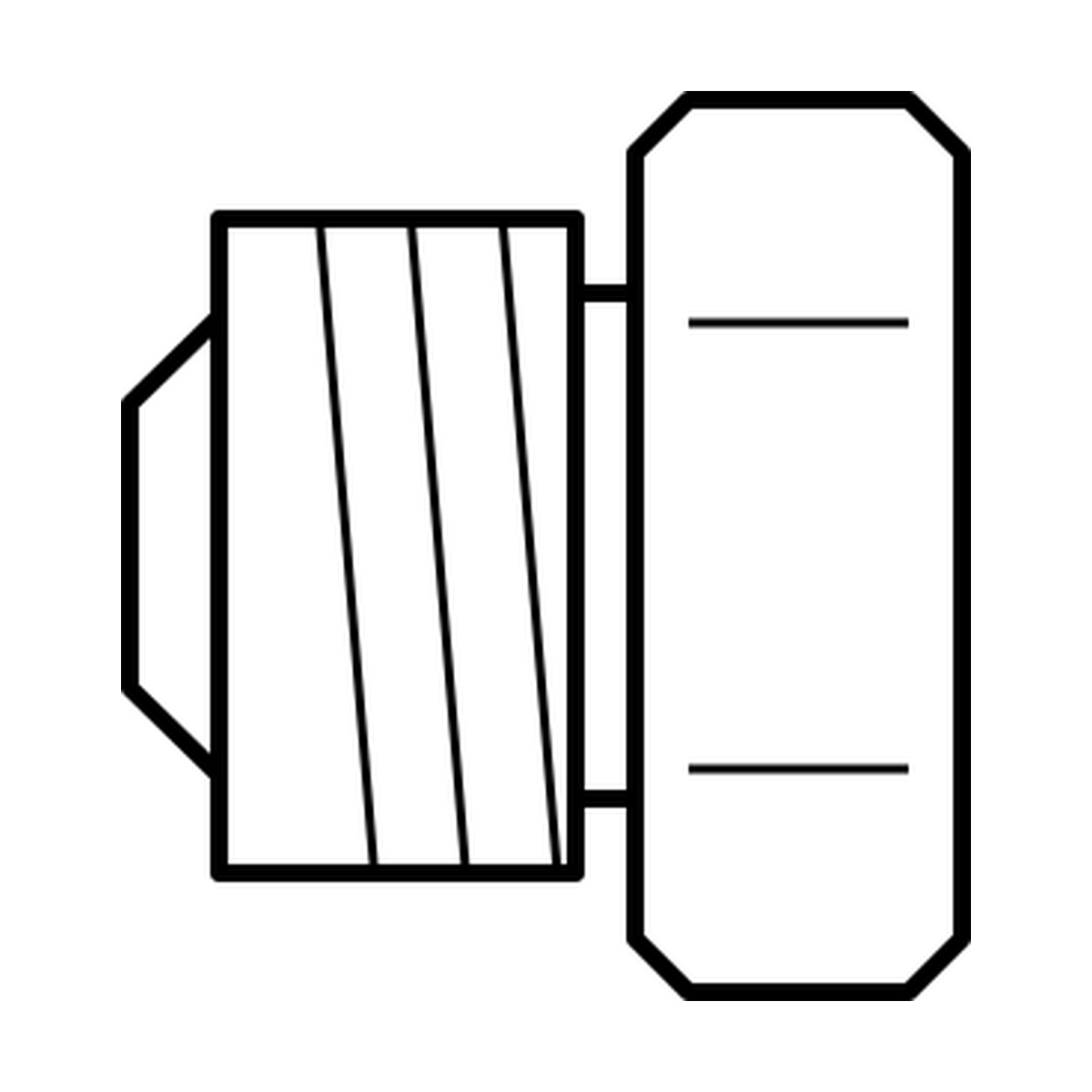 BOA technical drawing Y9 Komatsu male plug