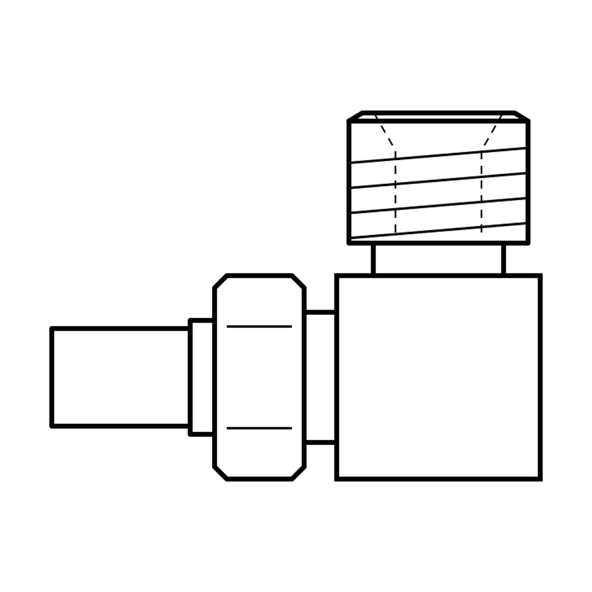 BOA technical drawing Y9 metric tube x BSPPM 90