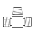 BOA technical drawing Z10 TEE BSPPM x BSPTM x BSPTM