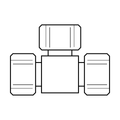 BOA technical drawing Z10 TEE NPTF x NPTF x NPTF