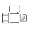 BOA technical drawing Z10 TEE NPTF x NPTM x NPTF