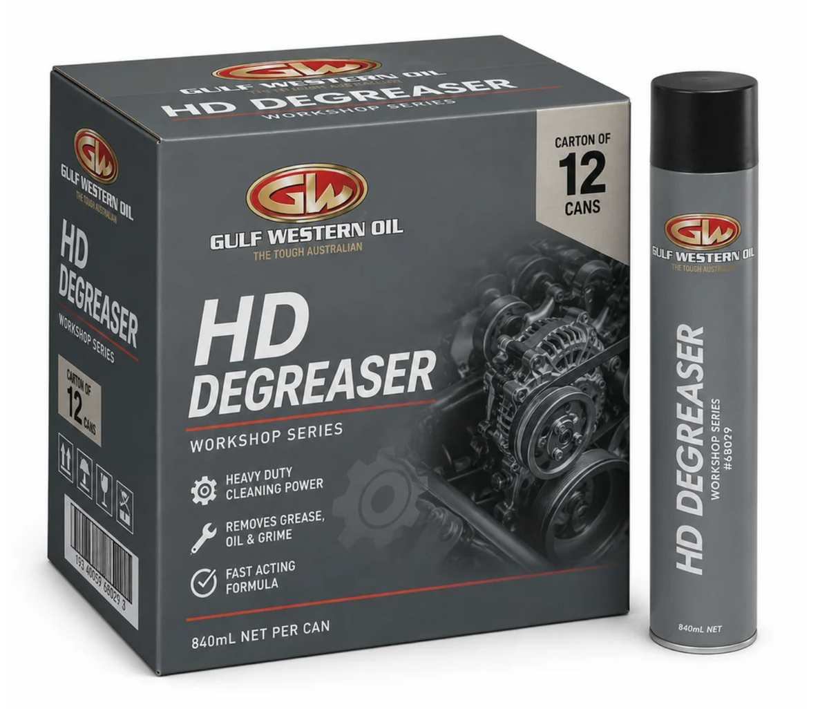 Gulf Western Heavy Duty Aerosol Degreaser 840mL (Box of 12) — Dangerous Goods