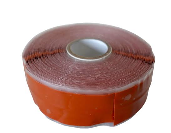 Red silicone fire sleeve tape roll