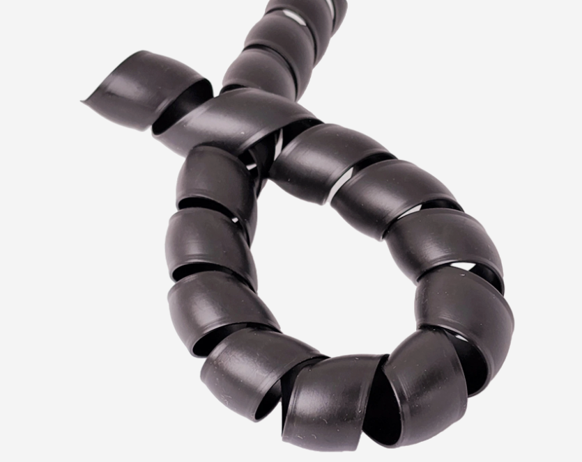 Black spiral hose protector wrap
