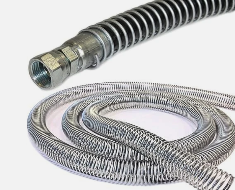Steel spring hose guard